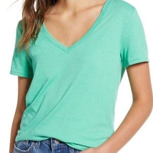 NORDSTROM BP V-NECK SHORT SLEEVE T-SHIRT COLOR Green